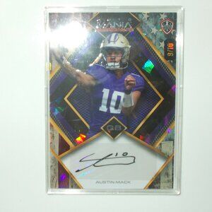 Austin Mack 2024 Wild Card Automania SIGNED CARD 9/10 UW QB Diamond Parallel